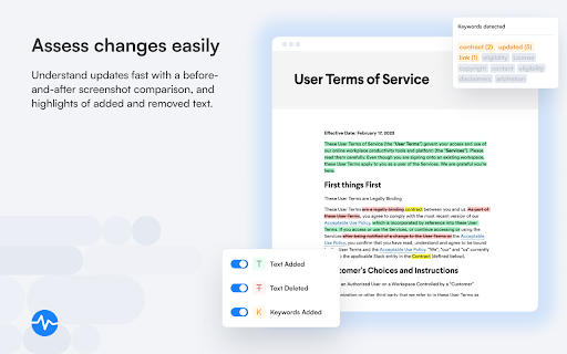 Visualping: Website change detection, monitoring and alerts screenshot