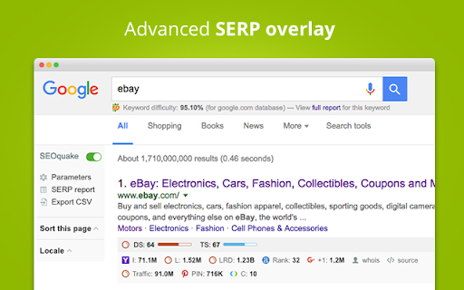 SEOquake screenshot