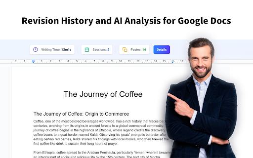 Doc Edit Replay - AI Detector & Originality Checker for Google Docs screenshot