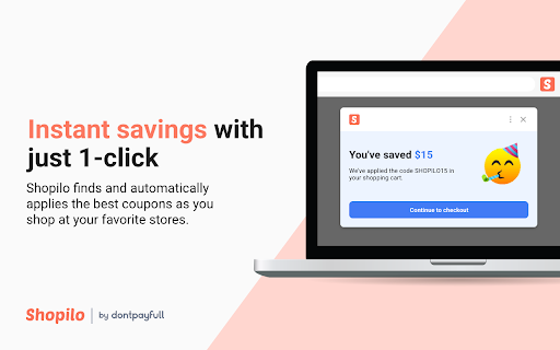 Shopilo: Automatic Coupon Finder by DontPayFull screenshot