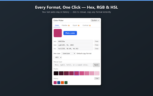 Color Picker: Eyedropper & Palettes screenshot