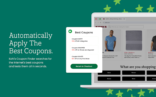 Kohl's Coupon Finder - Find the best coupons for Kohl's screenshot