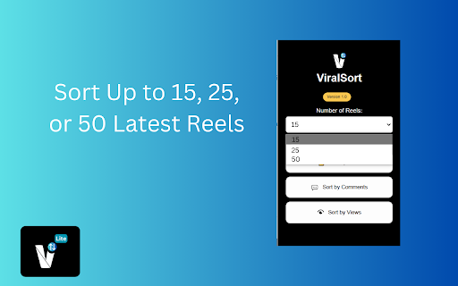 ViralSort Lite - Sort Instagram Reels (Free) screenshot