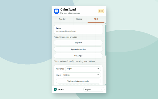 Calm Read screenshot