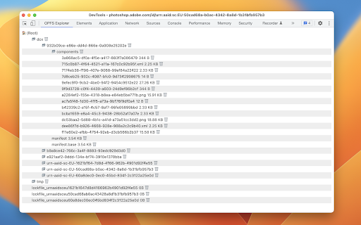 OPFS Explorer screenshot