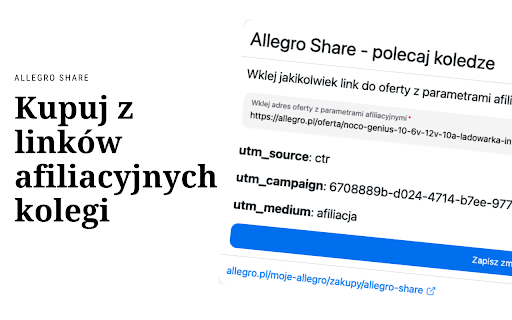 Allegro Share - polecaj koledze screenshot