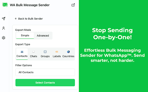 WhatsApp™ Bulk Message Sender - ExtBoost screenshot