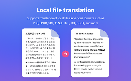 Immersive Translate: AI Web, PDF & Video Translator screenshot