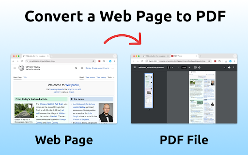 Web to PDF screenshot