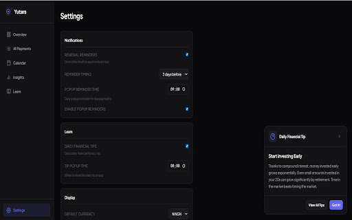 Yutars - Payment Tracker screenshot