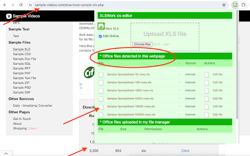 XlsWork XLS editor for spreadsheets screenshot