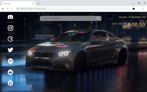 BMW M4 City Ride: Thrilling Live Wallpaper for Chrome! screenshot