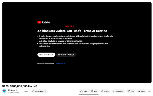 Block YouTube's Anti-Adblock screenshot