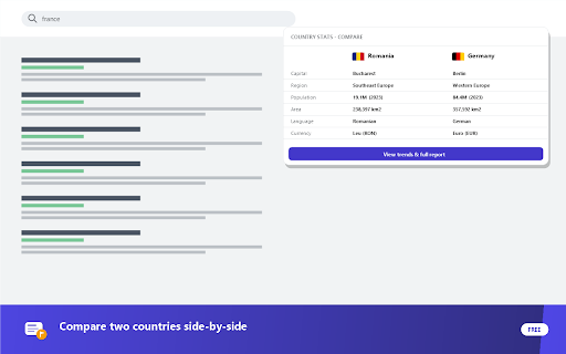 Country Stats Card — Compare Countries Instantly screenshot