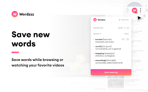 Wordzzz — Learn languages while surf & stream screenshot