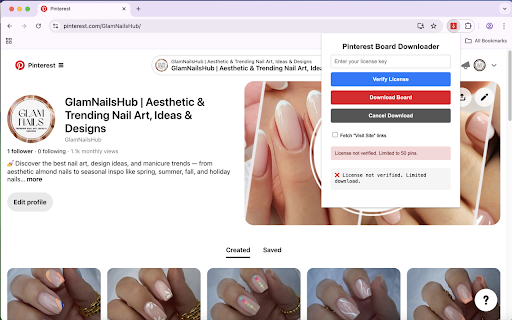 Pinterest Pin and Board Downloader screenshot