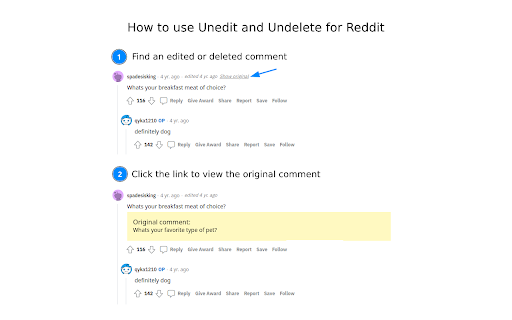Unedit and Undelete for Reddit screenshot