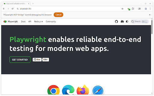 Playwright Extension screenshot