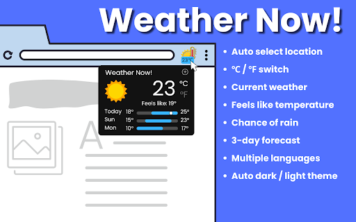 Weather Now! Real time weather report and 3-day forecast screenshot