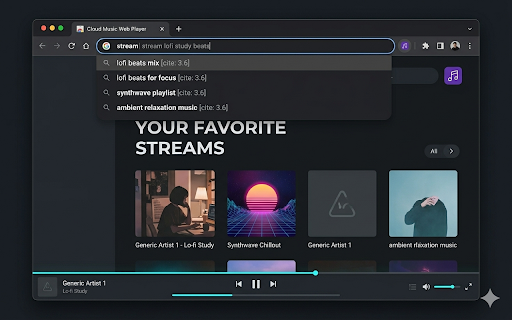 Cloud Music Web Player screenshot