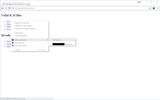 ICS to GCal screenshot