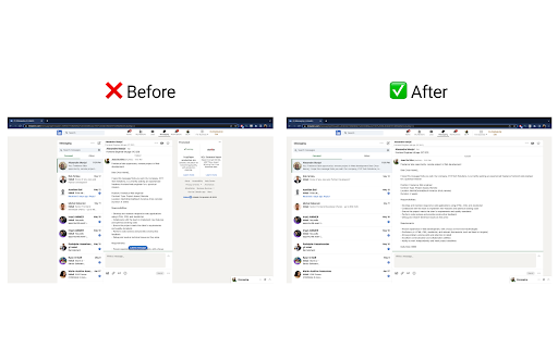 Fullwidth messaging for Linkedin screenshot