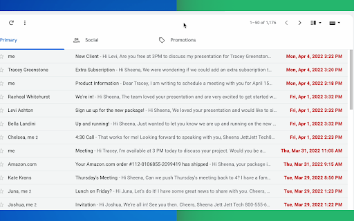 Display Email Time by cloudHQ screenshot