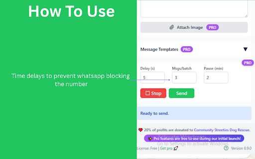 Free Bulk WhatsApp Sender & Contact Exporter screenshot