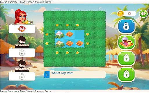 Merge Summer - Free Dessert Merging Game screenshot