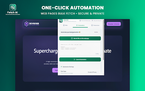 Fetch AI Smart Email & Phone Extractor screenshot