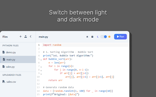 Python Playground screenshot