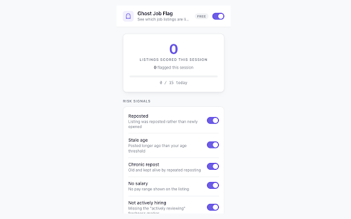 Ghost Job & Stale Listing Flag screenshot