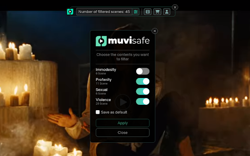 MuviSafe: Family-Friendly AI-Generated Movie Filtering screenshot