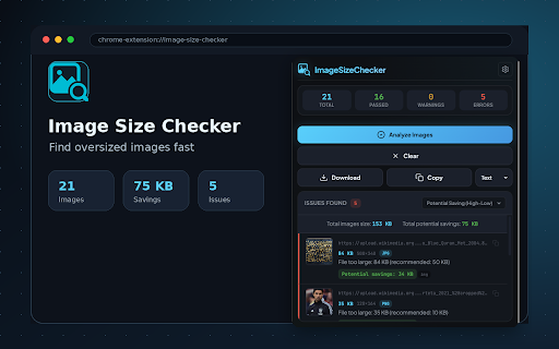 Image Size Checker screenshot