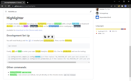 Highlighter screenshot