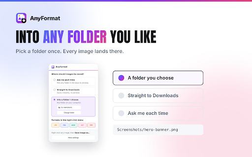 AnyFormat - Save Image as JPG, PNG, WebP, GIF, PDF screenshot