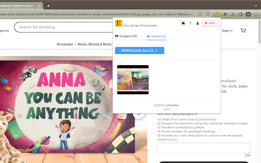 Etsy Image Downloader screenshot