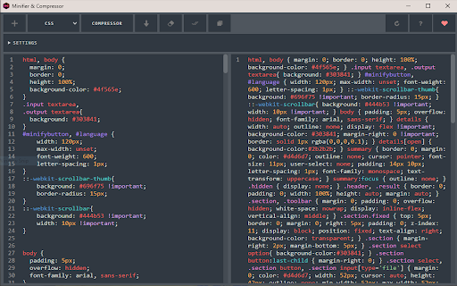 HTML,CSS,JS Minifier & Compressor screenshot
