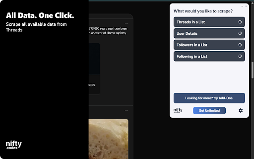 T-Feeds Scraper: Export Posts, Followers, Profiles & More screenshot