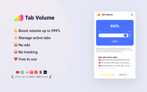 Tab Volume Booster screenshot