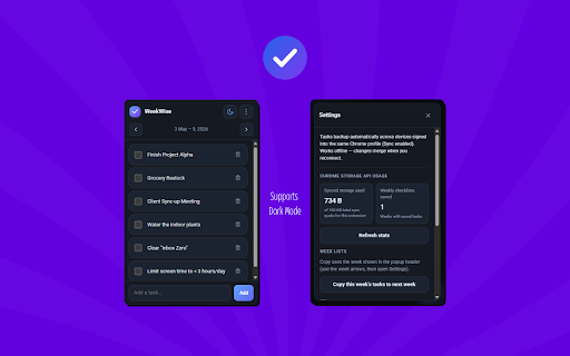WeekWise screenshot
