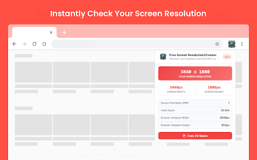 Free Screen Resolution Checker screenshot