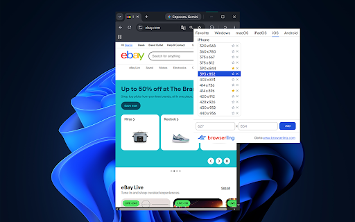 Browserling Window Resizer – Responsive Tester screenshot