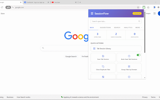 SessionFlow - Smart Tab & Session Manager screenshot