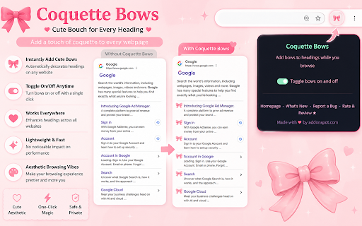 Coquette Bows - Cute Aesthetic Heading Decorations screenshot