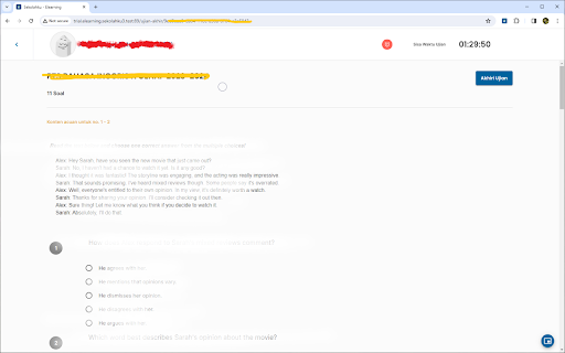 Sekolahku Secure Exam screenshot