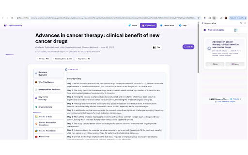 ResearchWize screenshot