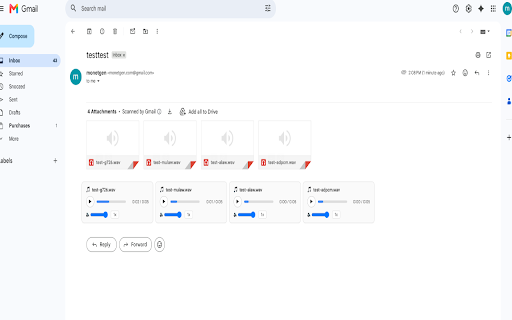 WAV Player for Gmail screenshot