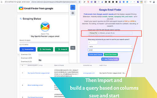 Email Finder From CSV, Export Emails From csv screenshot