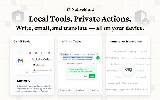 NativeMind: Your fully private, open-source, on-device AI assistant screenshot